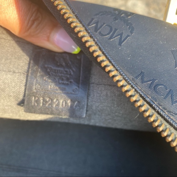 Vintage MCM Black Satchel Monogram Handbag - Picture 7 of 13